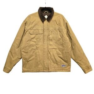 Empyre Grind Chore Barn Jacket Mens L Tan Canvas Corduroy Collar